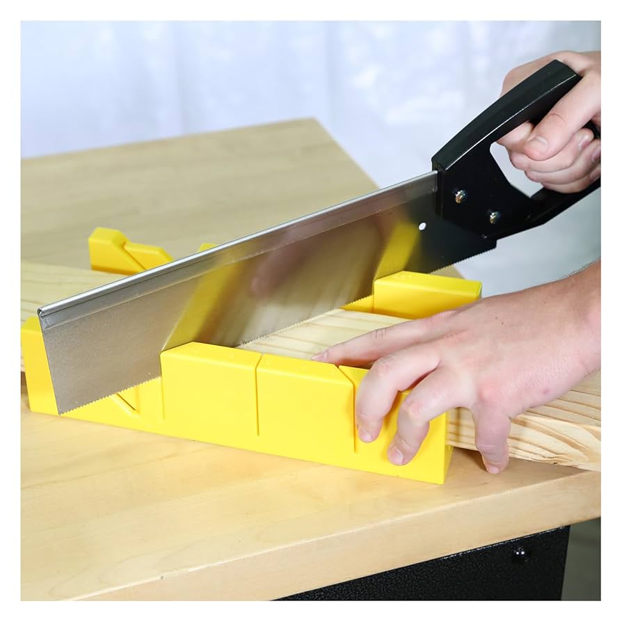 GreatNeck BSB14 Mitre Box and Saw Set, 12 Inch Mitre Box